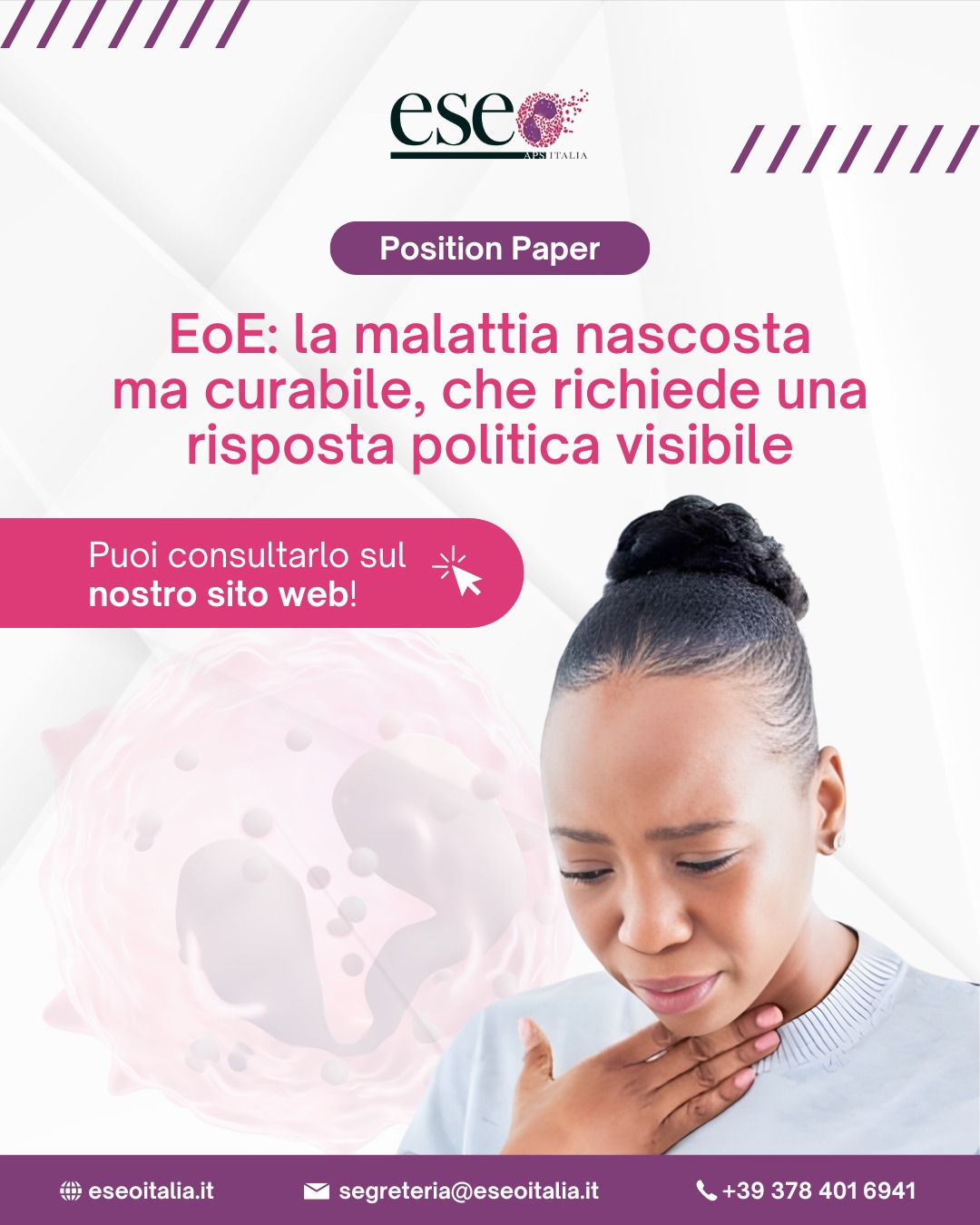 Esofagite Eosinofila: la malattia nascosta ma curabile, che richiede una risposta politica visibile