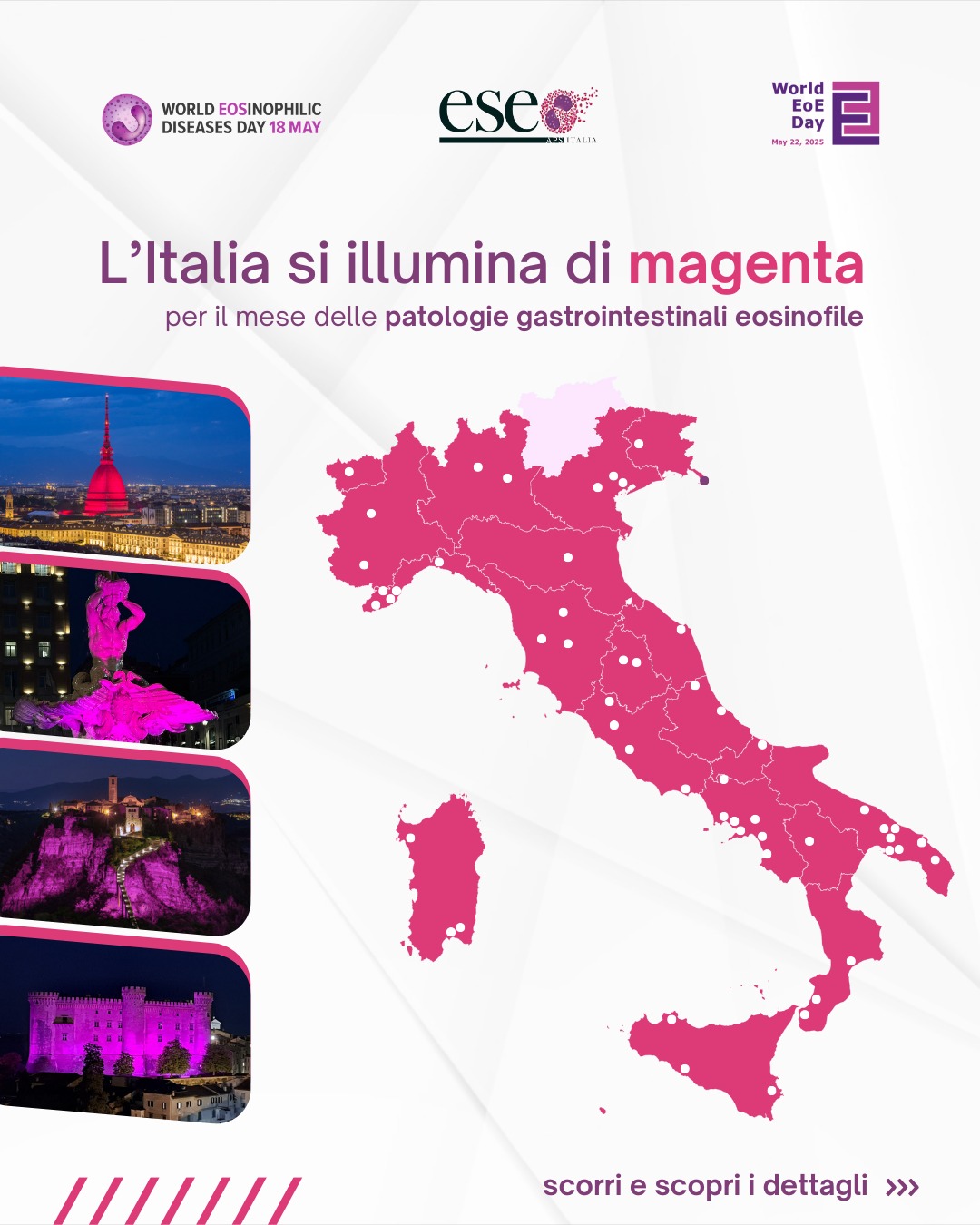 Anche quest’anno, l’Italia si tinge di magenta